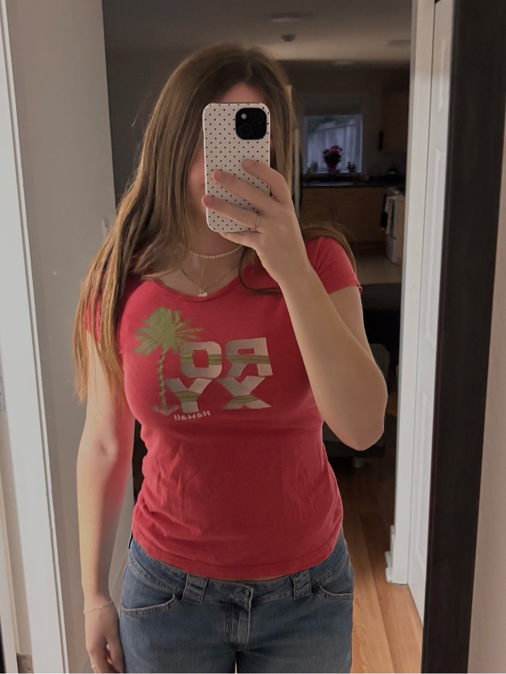 Y2K Roxy Hot Pink Short Sleeve Scoop Neck Baby Tee